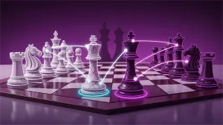 Chess game card art